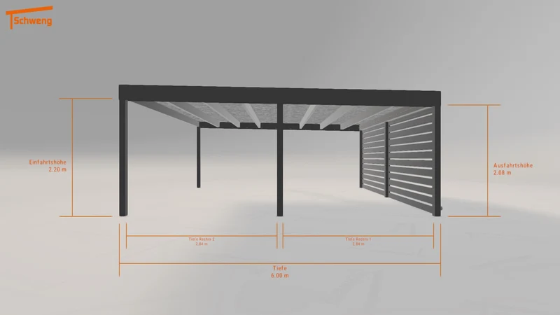 #AT Schweng Flachdachcarport C600+ (ID 9wygr9)