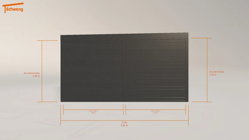 #CH Schweng Flachdachcarport C600+ (ID 5m8bd3)