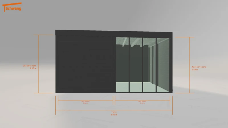 #CH Schweng Flachdachcarport C600+ (ID 5m8bd3)
