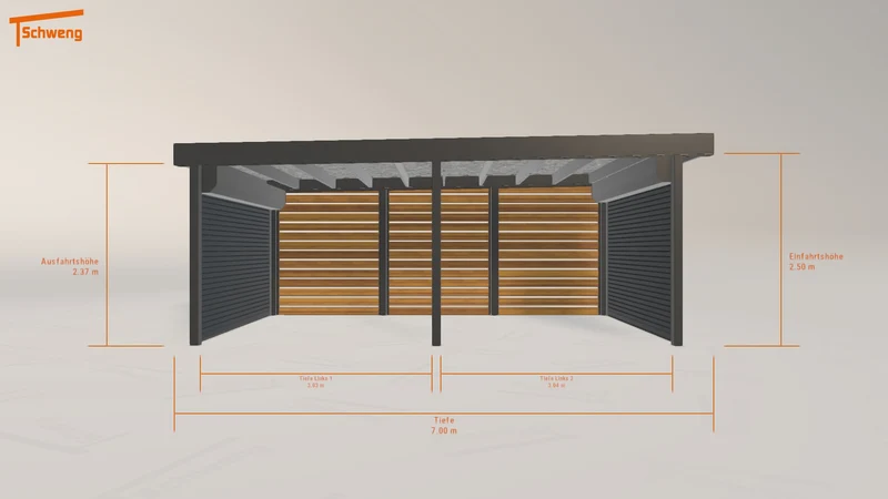 #DE Schweng Flachdachcarport C600+ (ID zb5p55) #MTG