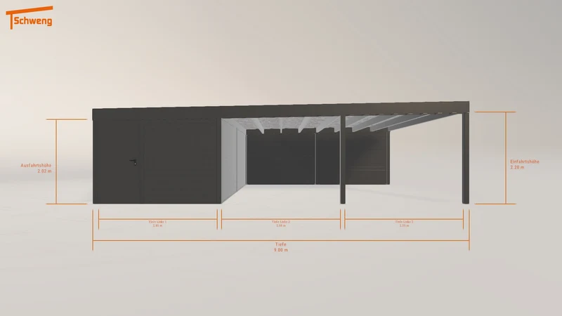 #DE Schweng Flachdachcarport C600+ (ID dvq2z2) #MTG