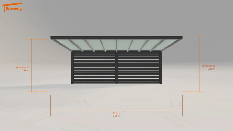 #DE Schweng Pultdachcarport S350 (ID 77wz27)