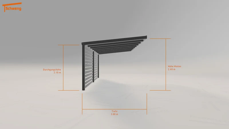 #DE Schweng Pultdachcarport S350 (ID 77wz27)