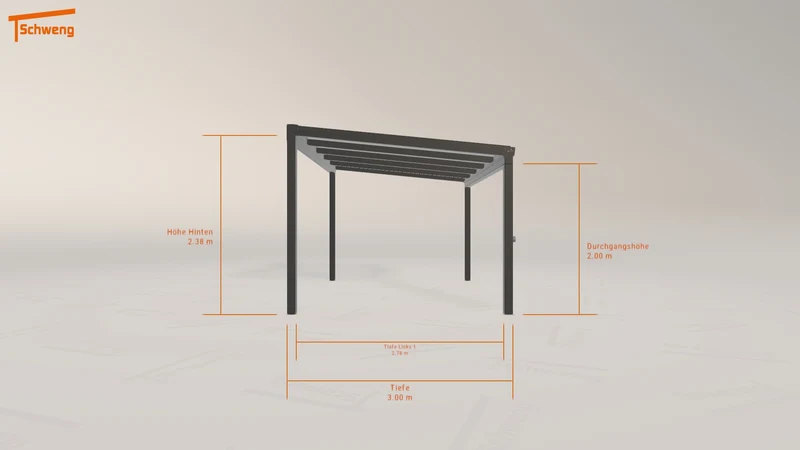 #DE Schweng Terrassenüberdachung S350 (ID w328mr)
