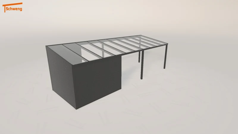 #DE Schweng Pultdachcarport S350 (ID 77wn32)