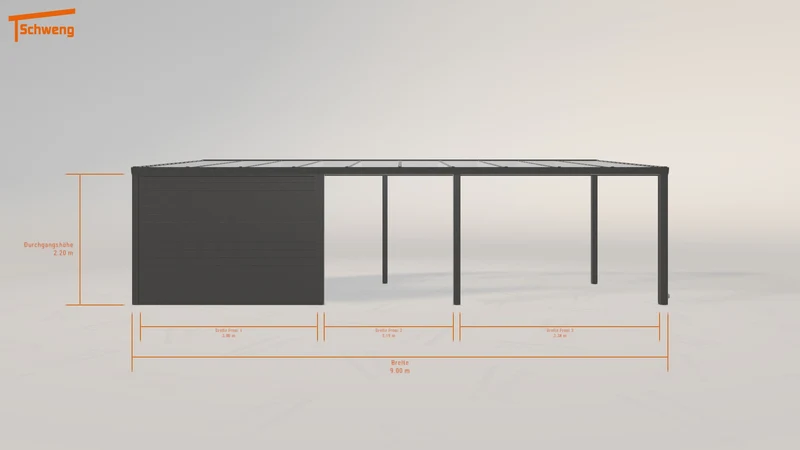 #DE Schweng Pultdachcarport S350 (ID 77wn32)