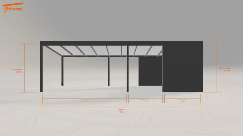 #DE Schweng Pultdachcarport S350 (ID 77wn32)