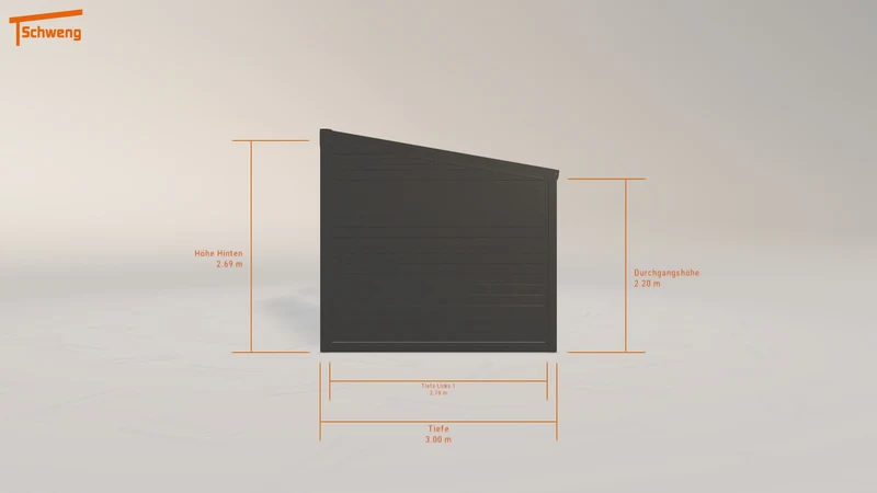 #DE Schweng Pultdachcarport S350 (ID 77wn32)