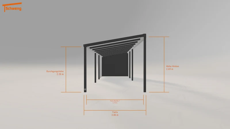 #DE Schweng Pultdachcarport S350 (ID 77wn32)