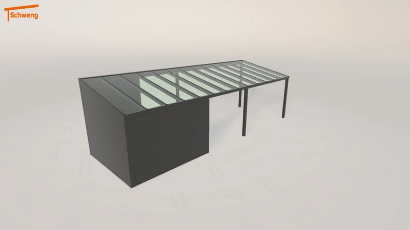 #DE Schweng Pultdachcarport S350 (ID 9wyg43)
