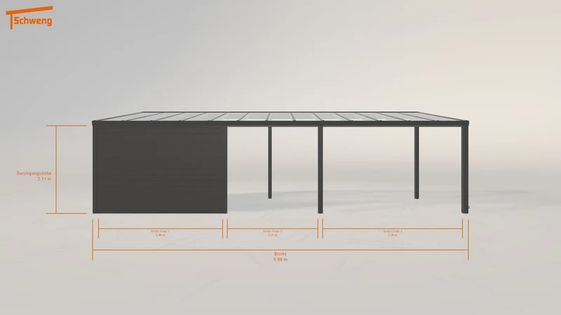 #DE Schweng Pultdachcarport S350 (ID 9wyg43)