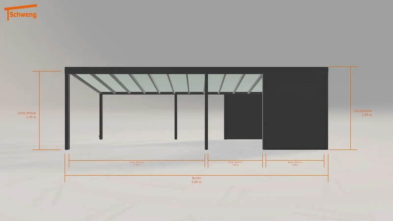 #DE Schweng Pultdachcarport S350 (ID 9wyg43)