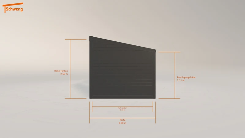 #DE Schweng Pultdachcarport S350 (ID 9wyg43)