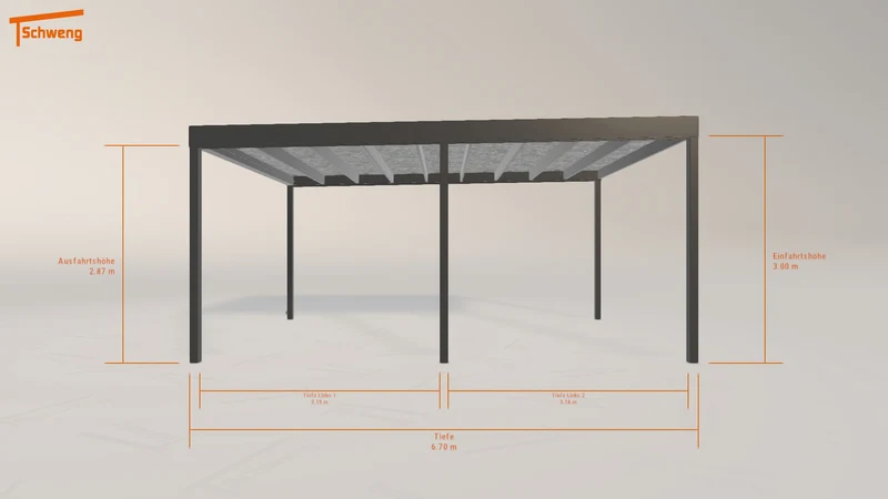 #AT Schweng Flachdachcarport C600 (ID g73kxp)