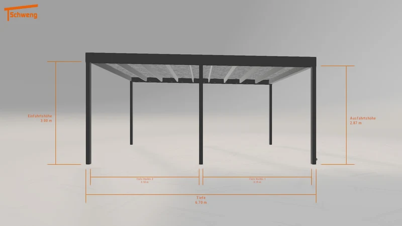 #AT Schweng Flachdachcarport C600 (ID g73kxp)
