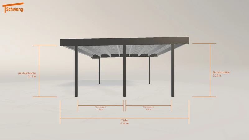 #DE Schweng Flachdachcarport C600+ (ID 9wybjq)