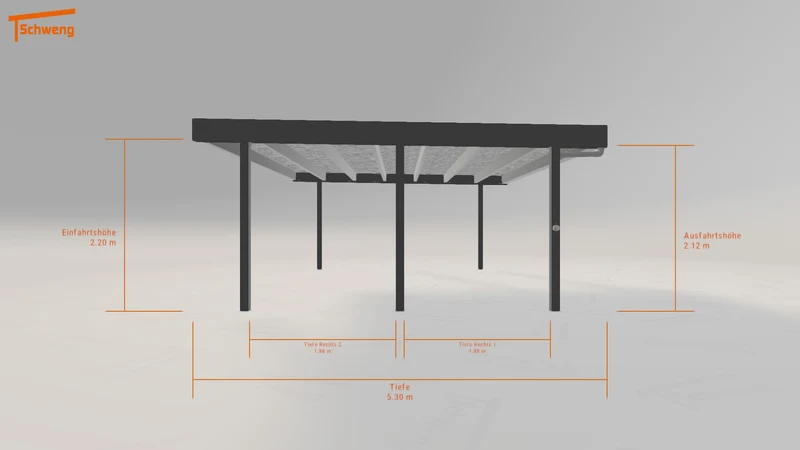#DE Schweng Flachdachcarport C600+ (ID 9wybjq)