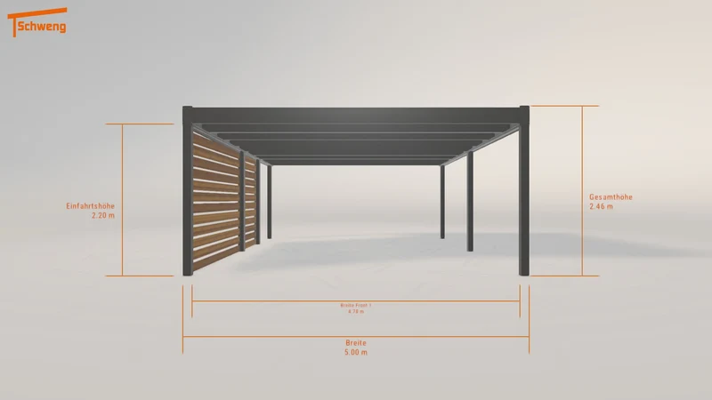 #DE Schweng Flachdachcarport C600 (ID bkqnzq)