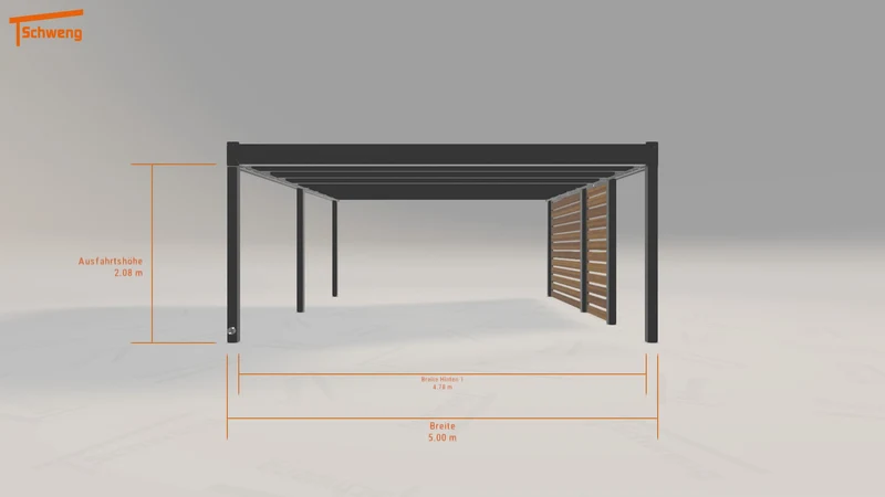 #DE Schweng Flachdachcarport C600 (ID bkqnzq)