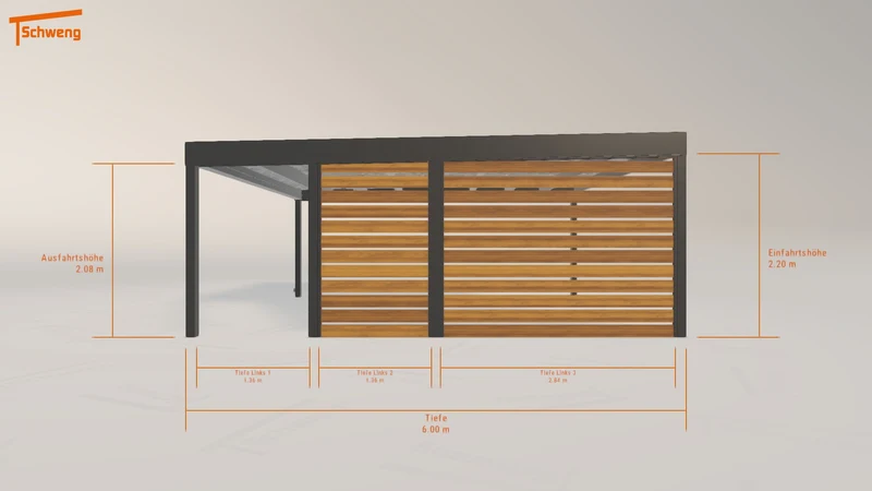 #DE Schweng Flachdachcarport C600 (ID bkqnzq)
