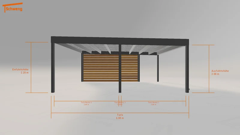 #DE Schweng Flachdachcarport C600 (ID bkqnzq)
