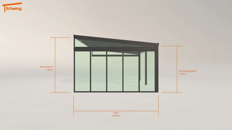 #DE Schweng Terrassenüberdachung S400 (ID 5m8j5q)
