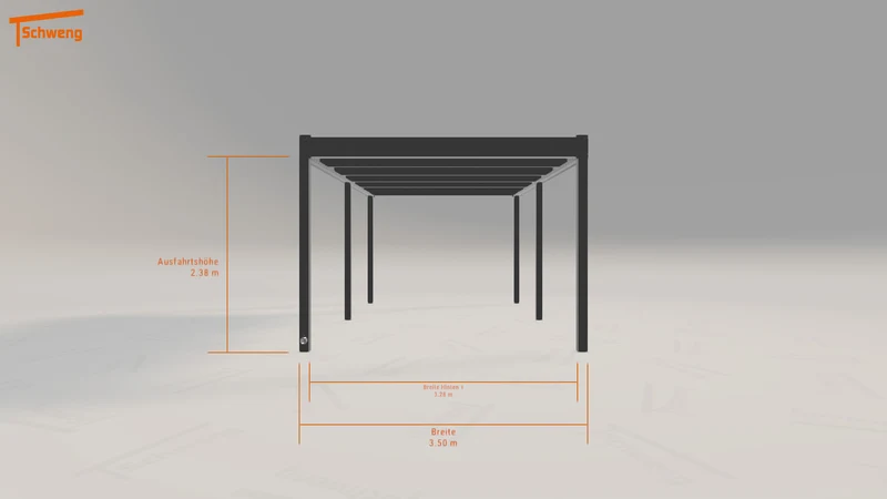 #DE Schweng Flachdachcarport C600 (ID 42xb3d)