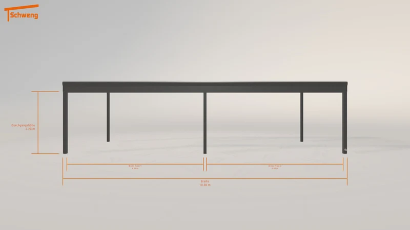 #CH Schweng Pultdachcarport S400 (ID 859nv2)
