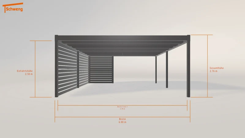 #DE Schweng Flachdachcarport C600 (ID jjpvbp) #MTG