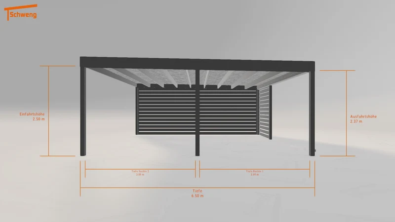 #DE Schweng Flachdachcarport C600 (ID jjpvbp) #MTG