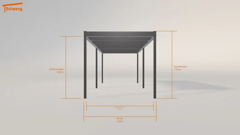 #DE Schweng Flachdachcarport C600 (ID w328dr) #MTG