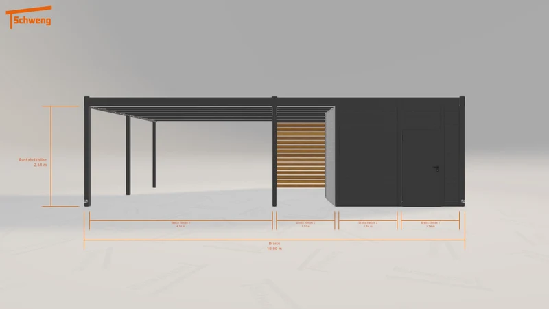#DE Schweng Flachdachcarport C600 (ID 5m8p4r) #MTG