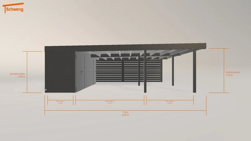 #DE Schweng Flachdachcarport C600+ (ID g73mkm) #MTG