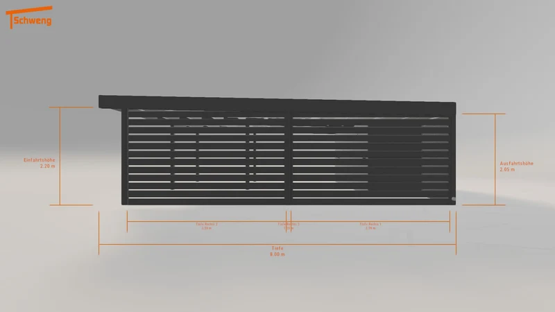 #DE Schweng Flachdachcarport C600+ (ID g73mkm) #MTG