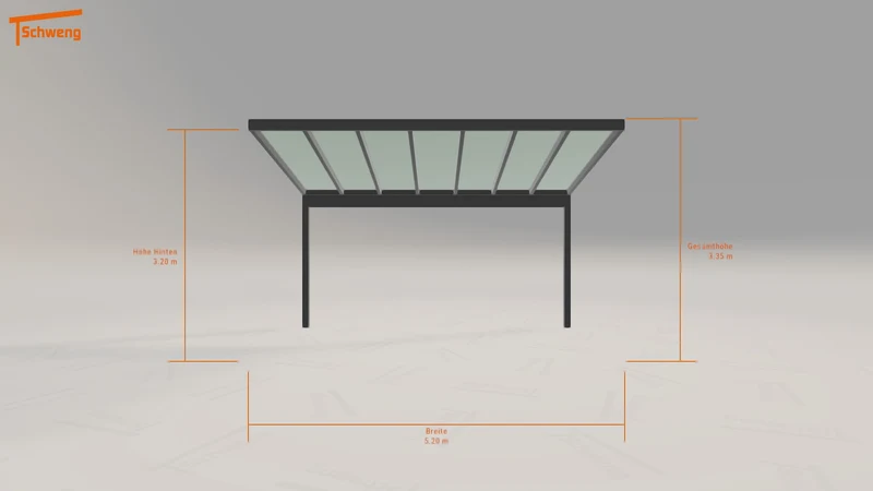 #DE Schweng Pultdachcarport S350 (ID 77wvkx)
