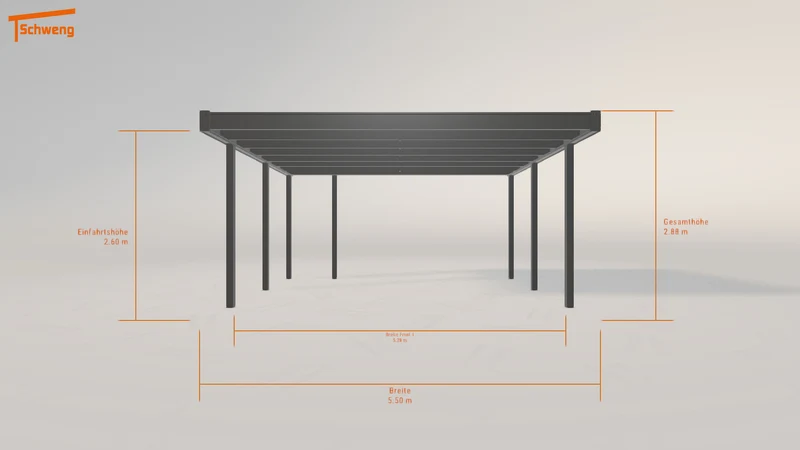 #DE Schweng Flachdachcarport C600+ (ID mjpxgg) #MTG