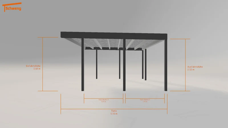 #DE Schweng Flachdachcarport C600+ (ID mjpxgg) #MTG