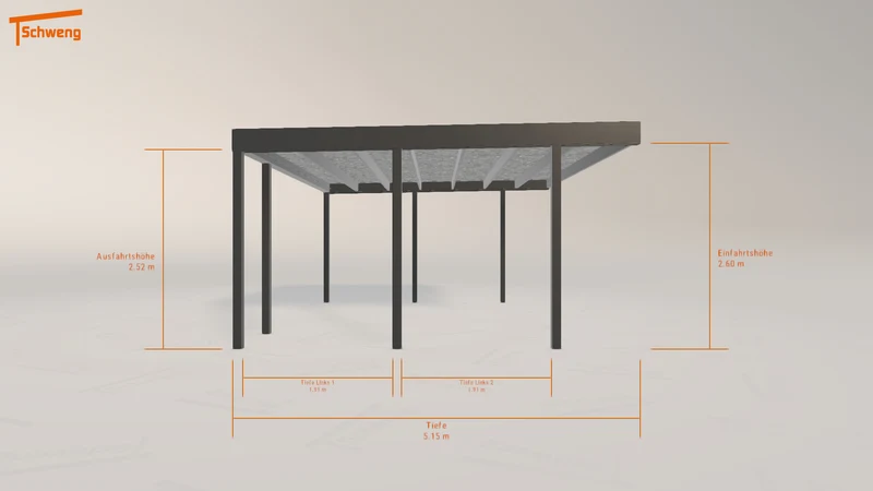 #DE Schweng Flachdachcarport C600 (ID zb5yyy) #MTG