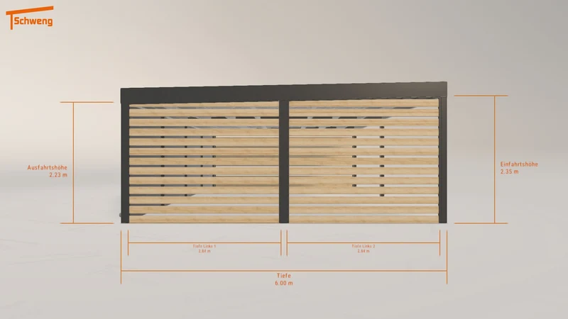 #DE Schweng Flachdachcarport C600+ (ID w32kjy) #MTG