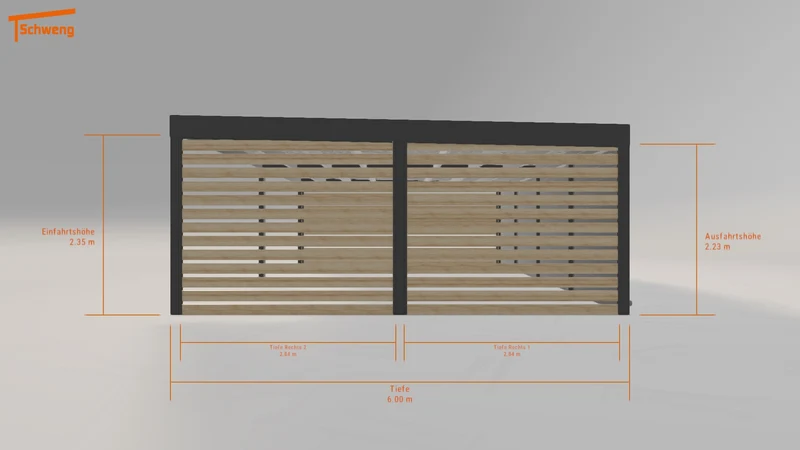 #DE Schweng Flachdachcarport C600+ (ID w32kjy) #MTG