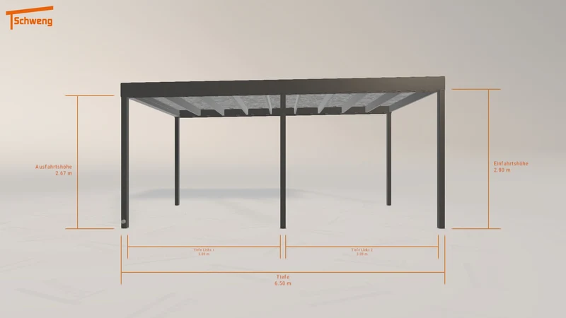 #AT Schweng Flachdachcarport C600+ (ID zb5zkw)