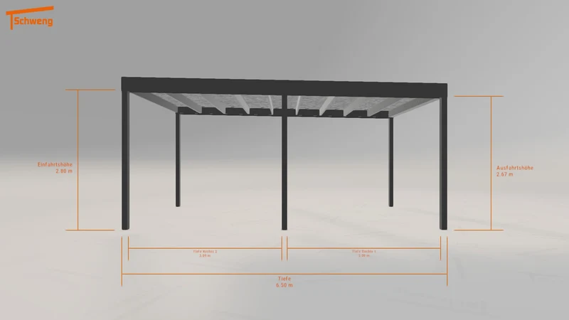 #AT Schweng Flachdachcarport C600+ (ID zb5zkw)