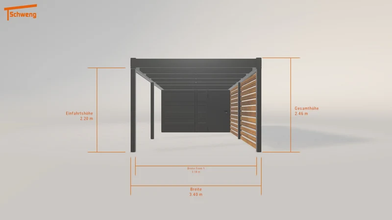 #DE Schweng Flachdachcarport C600 (ID jjpbnq) #MTG