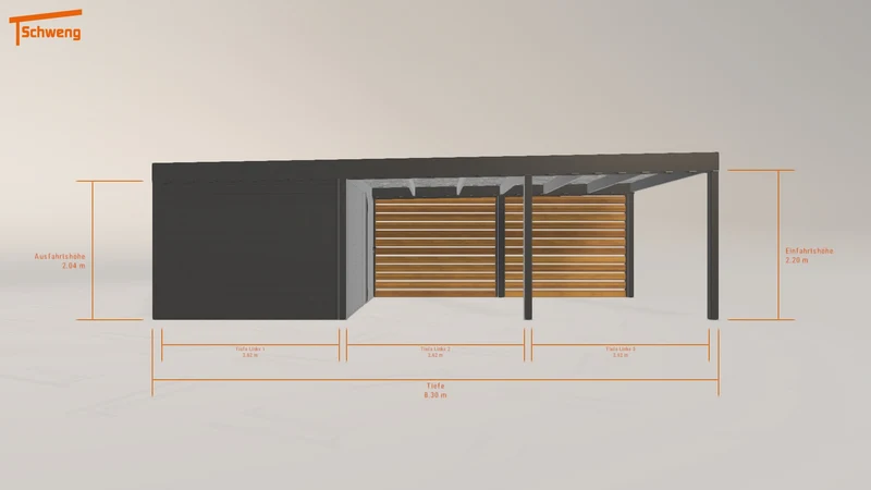 #DE Schweng Flachdachcarport C600 (ID jjpbnq) #MTG