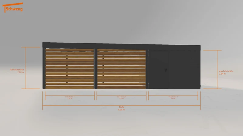 #DE Schweng Flachdachcarport C600 (ID jjpbnq) #MTG