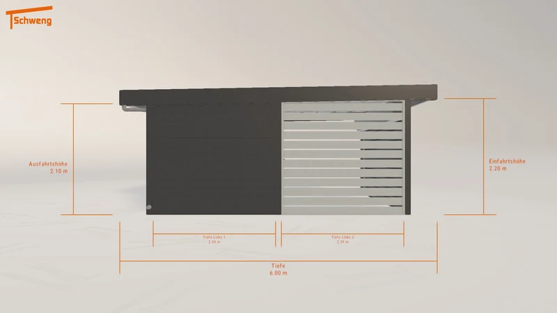 #DE Schweng Flachdachcarport C600 (ID 42xmw5) #MTG