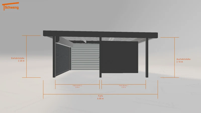 #DE Schweng Flachdachcarport C600 (ID 42xmw5) #MTG
