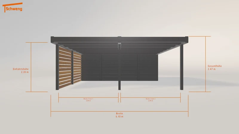 #DE Schweng Flachdachcarport C600 (ID dvqy87) #MTG
