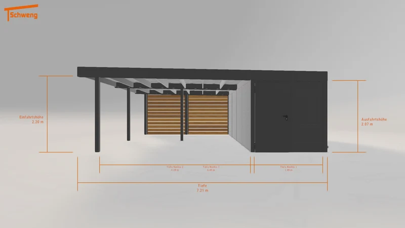 #DE Schweng Flachdachcarport C600 (ID dvqy87) #MTG