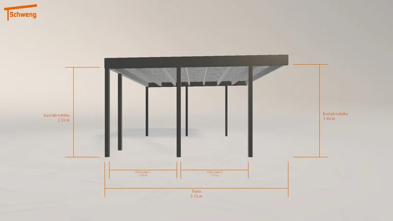 #DE Schweng Flachdachcarport C600+ (ID 859gg7) #MTG